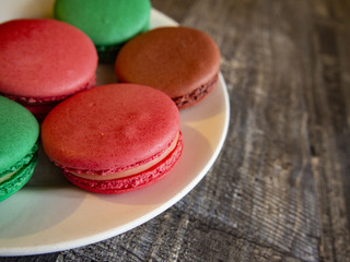 composition of bright macaroons
