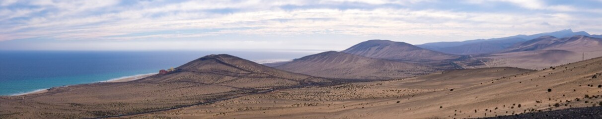 Panorama of the mountain range in the Canary Islands Spain