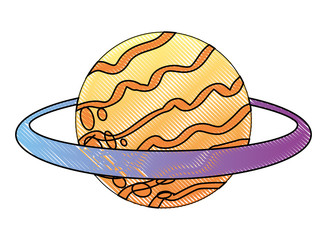 saturn planet solar system astronomy vector illustration