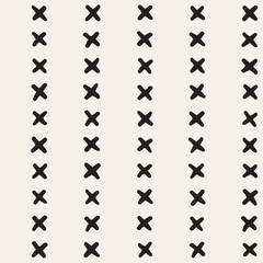 Hand drawn lines seamless grungy pattern. Abstract geometric repeating texture in black and white.