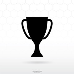 Soccer gold cup icon. Soccer sport sign and symbol for template design. Vector.