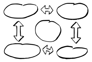 Hand gezeichnet Design Infografik Elemente 