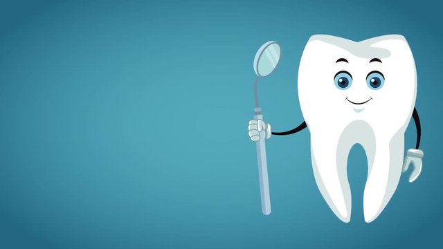 Tooth cartoon with dental tool cartoon High Definition coloful animation scenes