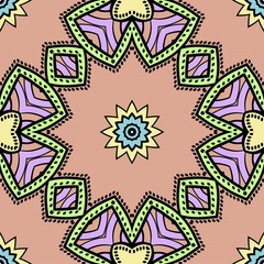 Decorative wallpaper for interior design. Modern geometric ornament. Seamless vector illustration