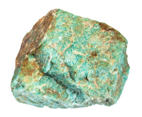 raw Amazonite stone isolated on white
