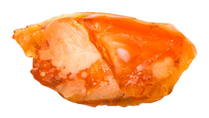 raw precious opal and fire opal gemstone isolated