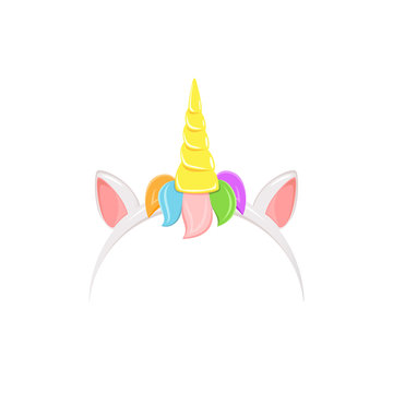 Unicorn headband with rainbow hair