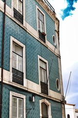 Old colorful houses and streets of Lisbon