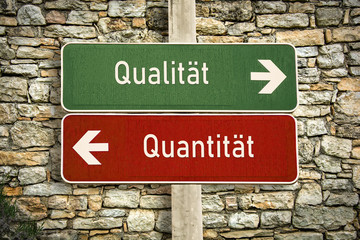 Fototapeta premium Schild 316 - Qualität