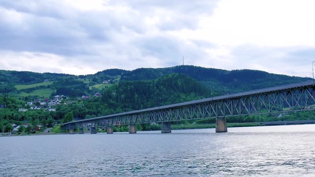 Timelapse - Bridge over the sea in Norway