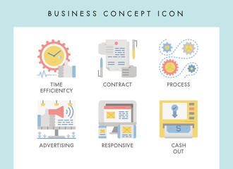 Business concept icons