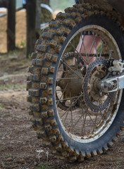 motocross tire close-up