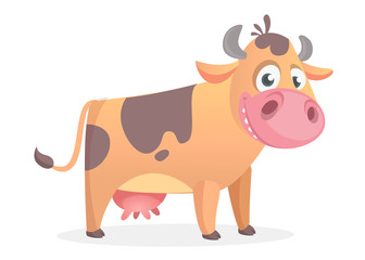 Vector illustration of Cartoon Cow