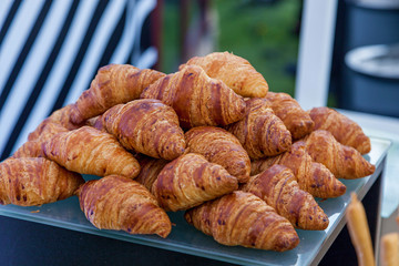 croissants on a tray