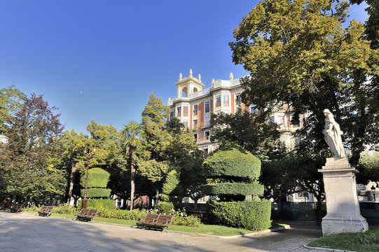 North-West Spain, Burgos, Paseo de Espalon, historical center listed by UNESCO as World Heritage Site, Way of St James