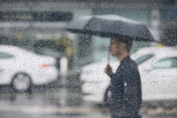 Rain in city
