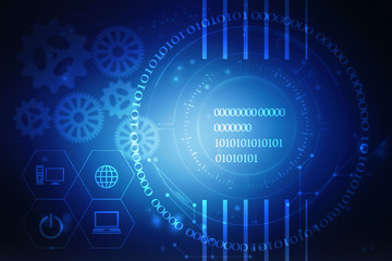 
2d illustration technology background