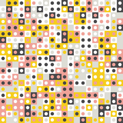 Abstract geometric background, random coloring. Seamless vector pattern. Colorful mosaic illustration. Perfect for wrapping paper, wallpaper, fabric design, web background or technology background.