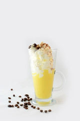 Italian cream hot drink - Bombardino.