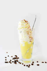 Italian cream hot drink - Bombardino.