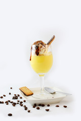 Italian cream hot drink - Bombardino.