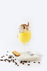 Italian cream hot drink - Bombardino.