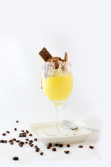 Italian cream hot drink - Bombardino.