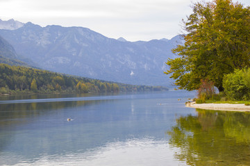 Bohinj lake in Slovenia