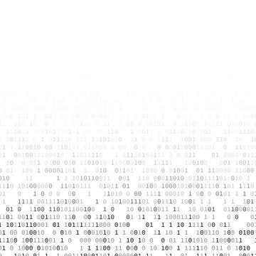 Binary Code In Gray Colors. Computer Or Internet Security Concept. Vector Background Illustration.