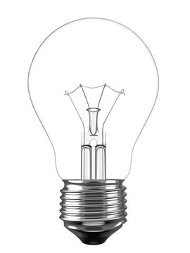 Electric Light Bulb Isolated on White Background