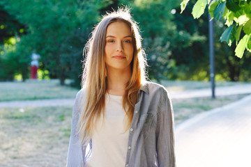 beautiful girl with long hair