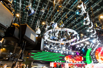 Stage lights - Studio prepared for  TV show