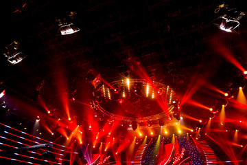 Stage lights - Studio prepared for  TV show