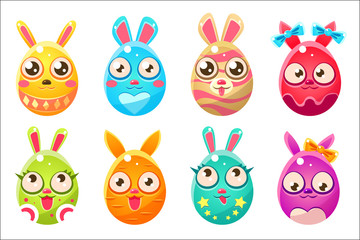 Easter Bunny In Shape Of An Egg In Different Designs