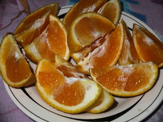Fototapeta na wymiar slices oranges