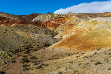 Martian landscape on the Earth-Altai mountains.