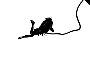 Fototapeta premium Skoki na bungee jako sport ekstremalny i przyjemny