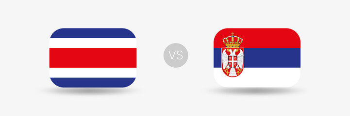 Costa Rica VS Serbien - Flaggen