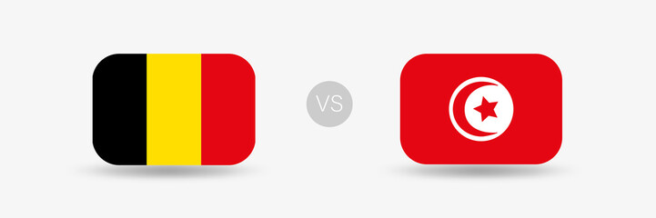 Belgien VS Tunesien - Flaggen