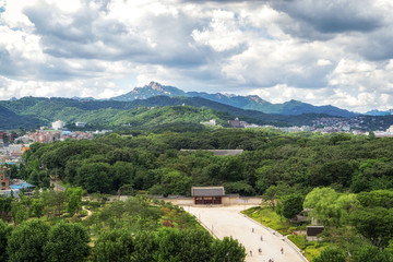 Fototapeta na wymiar Jongmyo park view