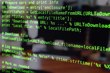 Obraz premium Programming Software - Computer screen - Network access to the resource