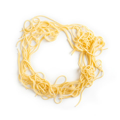 Pasta on a white background