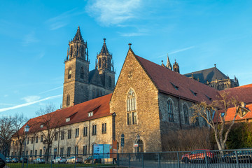 Cathedral square in Magdeburg, Germany