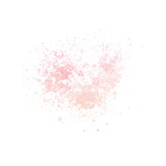 Hand painted watercolor pink splatter texture isolated on the white background. Vintage splash effect in pastel colors for your design.