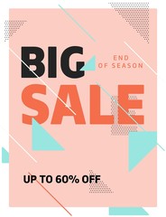 Sale banner template design, Big sale special offer. Vector illustration.