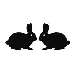 rabbit icon. vector sign symbol on white background