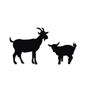goat animal farm icon isolated on white background. 