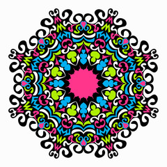 ethnic tribal ornament on white background qualitative vector illustration for your design