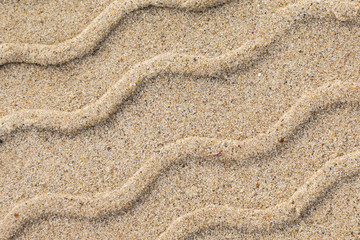 Driving on a sandy beach: tracks left behind