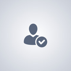 Personal identity confirmation icon